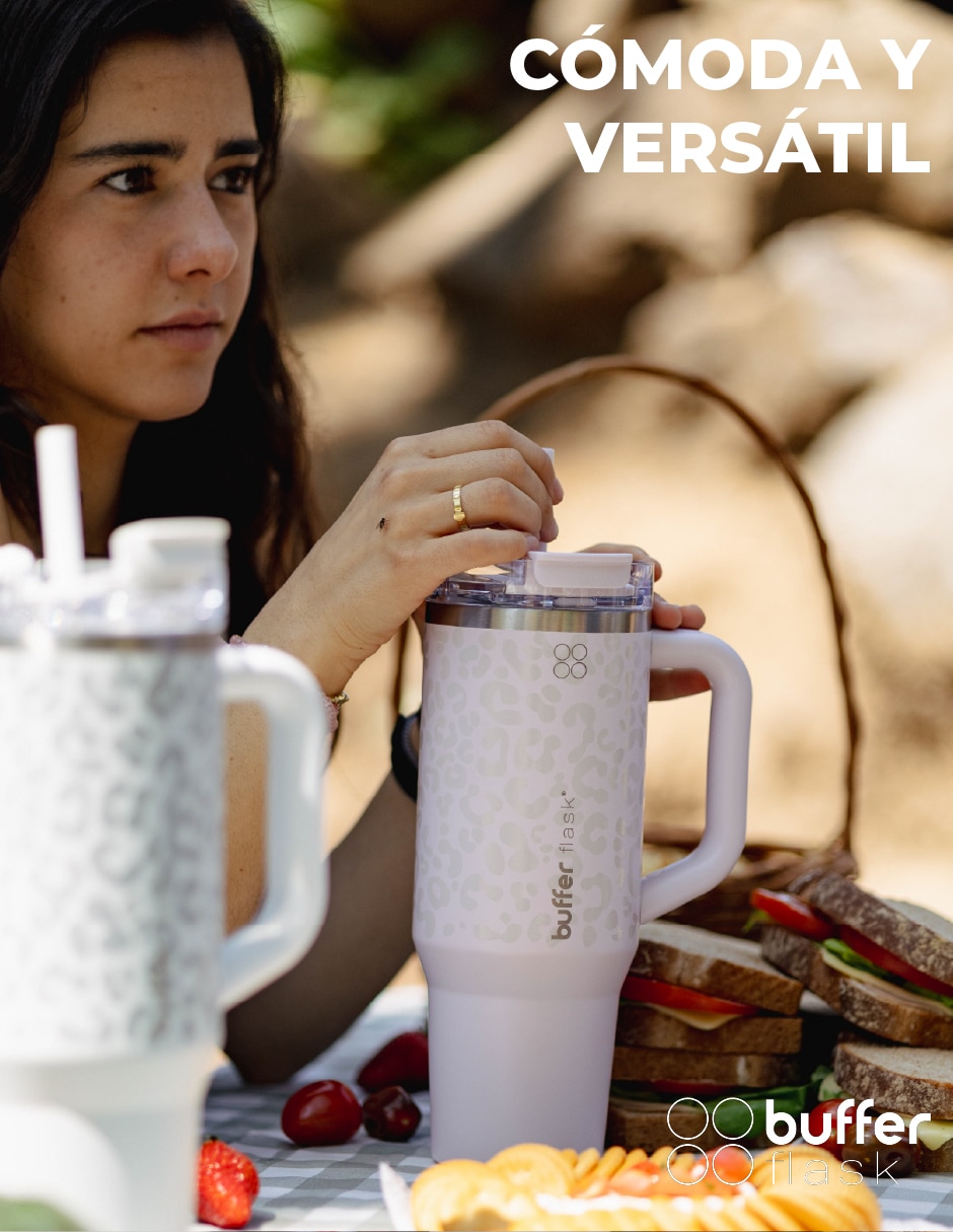 Vaso térmico de acero inoxidable con tapa a prueba de derrame 1.2 L 2
