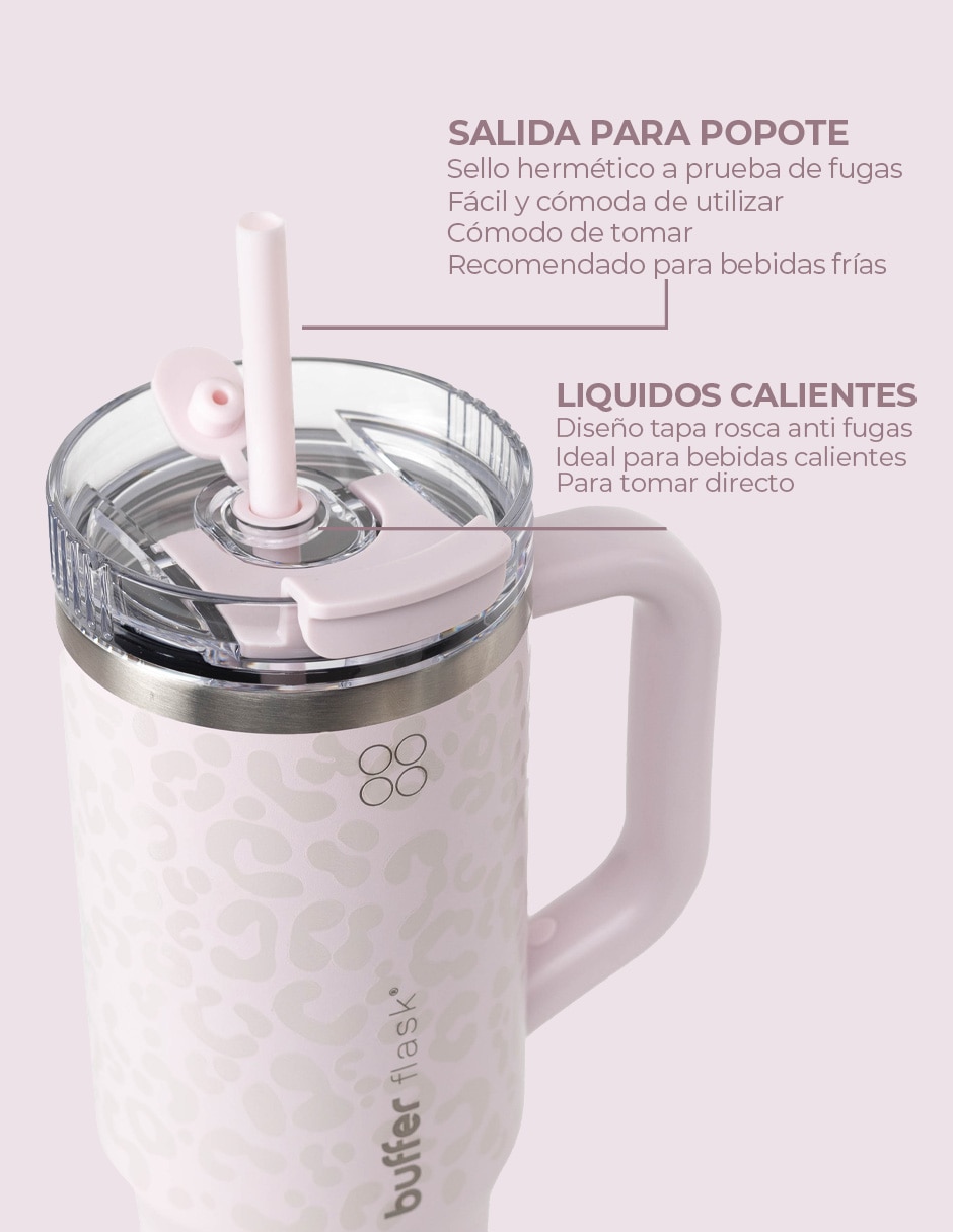 Vaso térmico de acero inoxidable con tapa a prueba de derrame 1.2 L 5