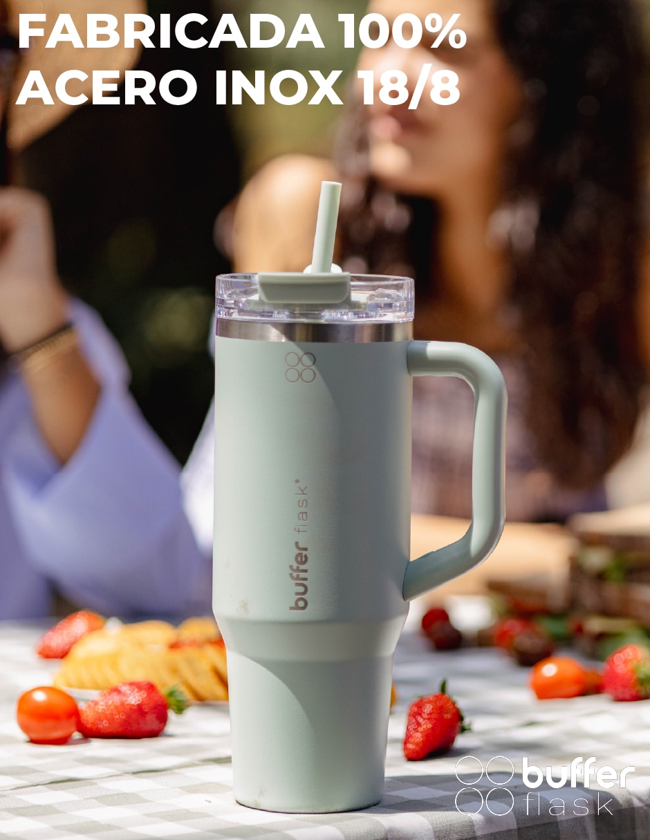 Vaso térmico de acero inoxidable con tapa a prueba de derrame 1.2 L 4
