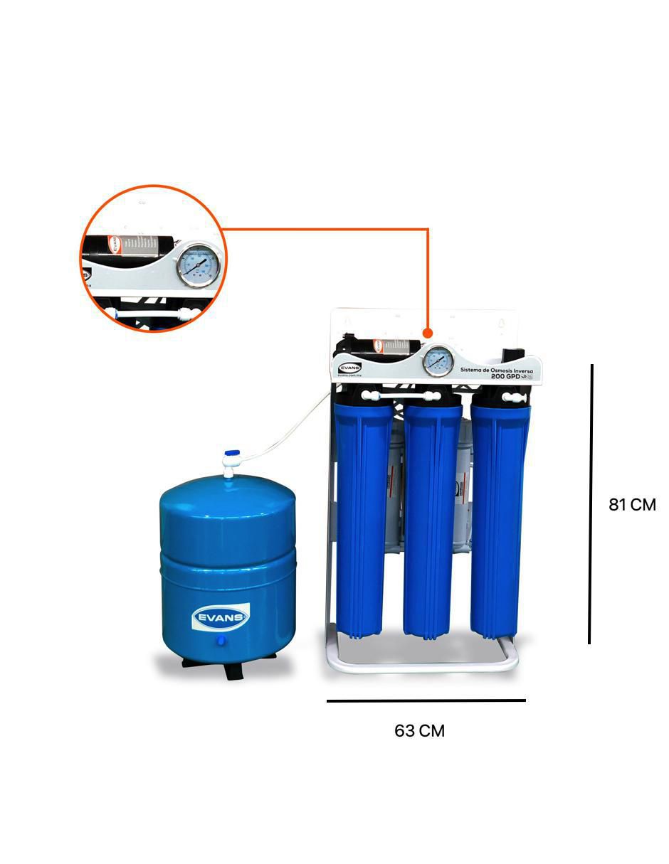 Filtro purificador de agua RO-200G-D02 3
