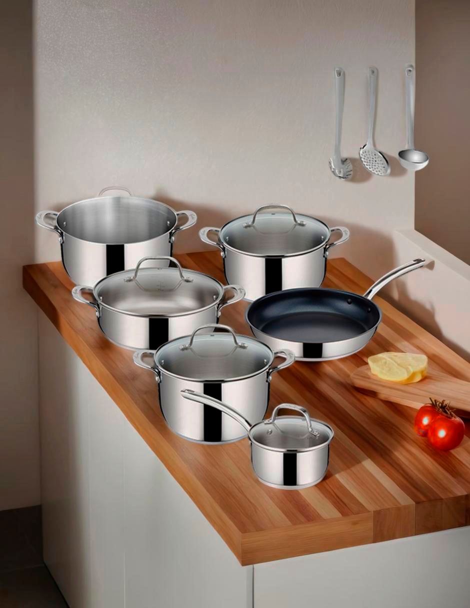 Batería de cocina de acero inoxidable 13 piezas 2