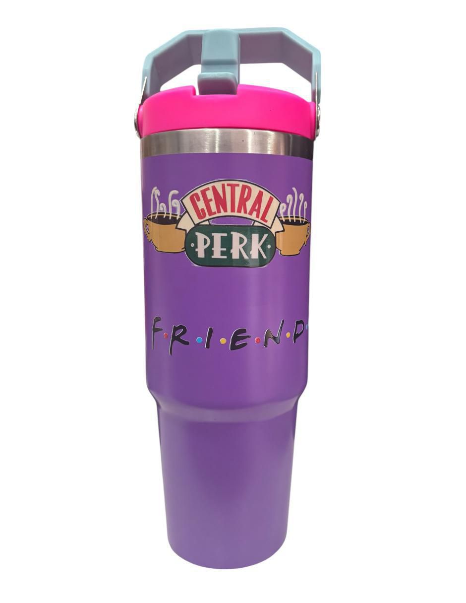 Termo de acero inoxidable con tapa push pull 887 ml