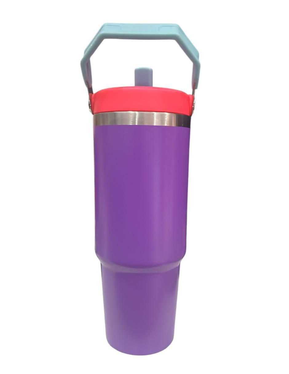 Termo de acero inoxidable con tapa push pull 887 ml 3