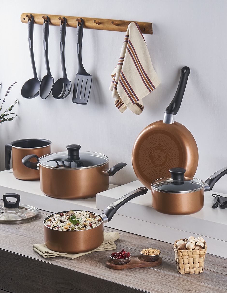 Batería de cocina de aluminio antiadherente titanio 20 piezas 4