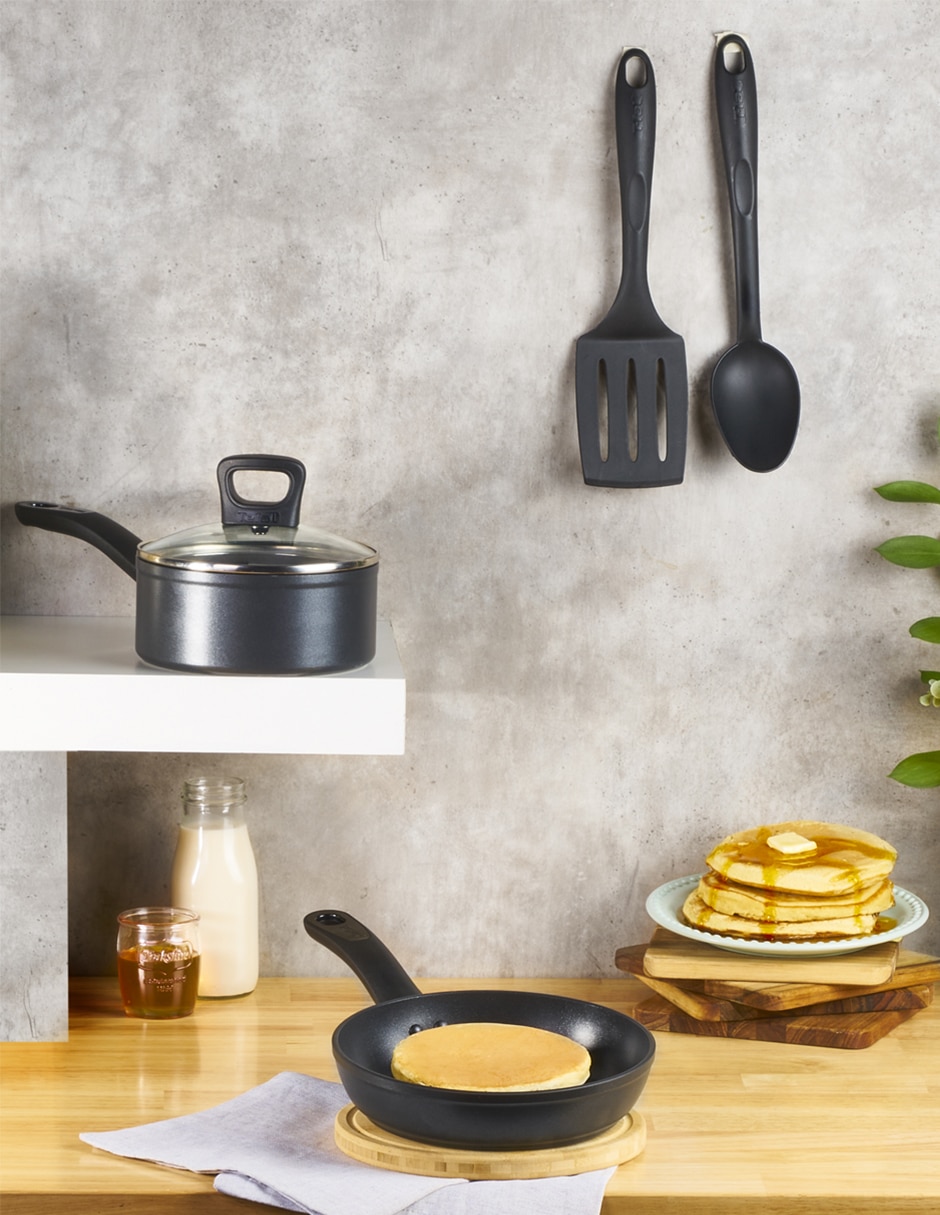 Batería de cocina de aluminio antiadherente titanio 10 piezas 3