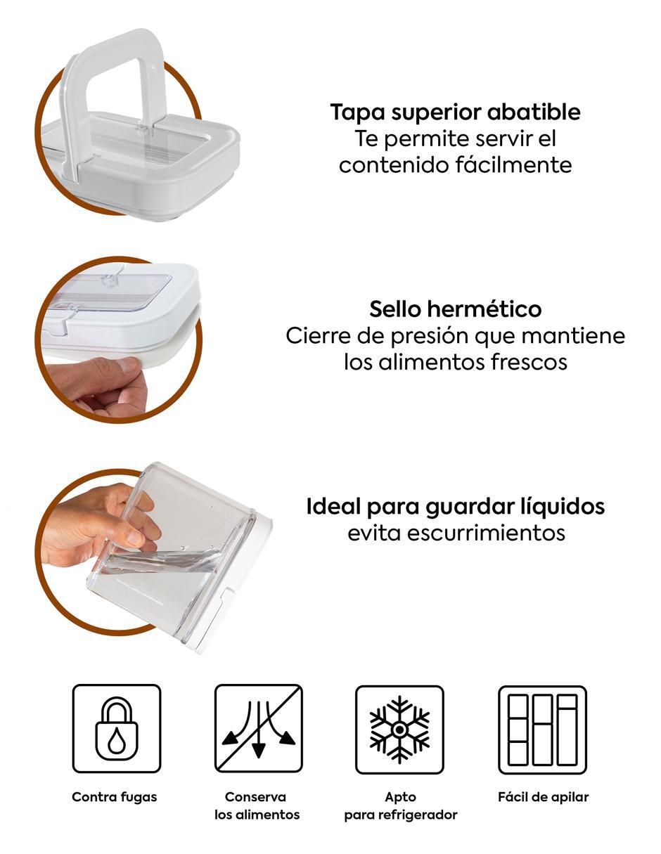 Set contenedores de acrílico 6 piezas 5