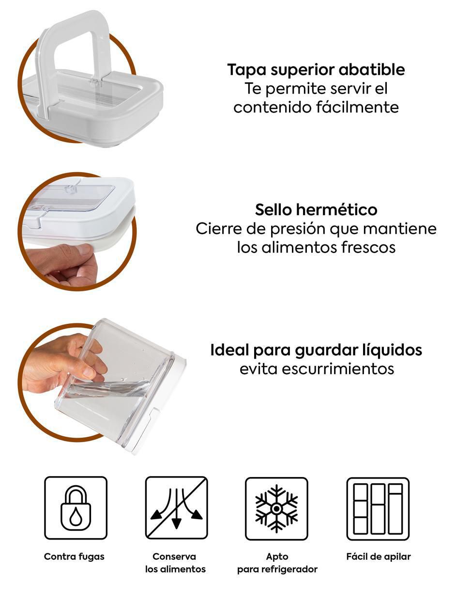 Set contenedores de acrílico 9 piezas 5
