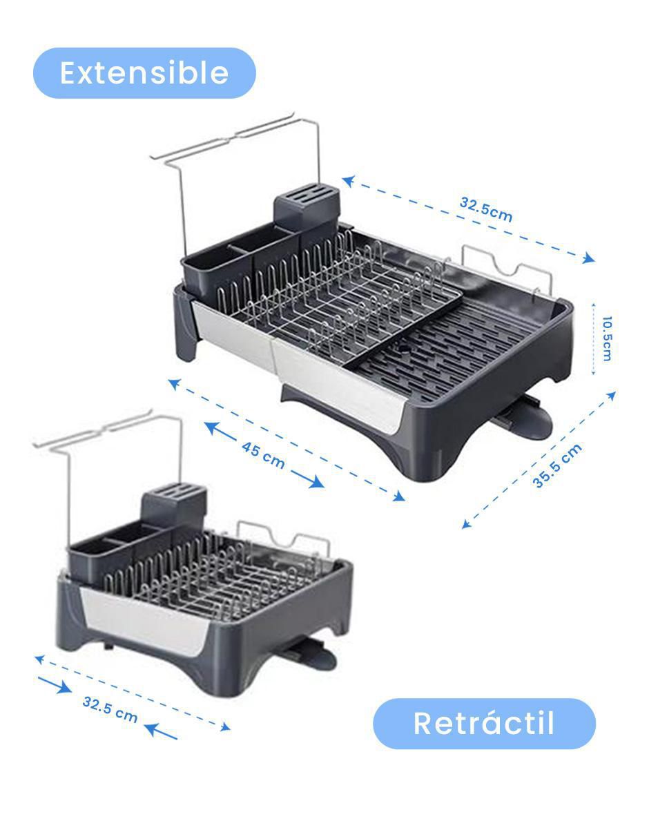 Escurridor de trastes expandible de plástico 10