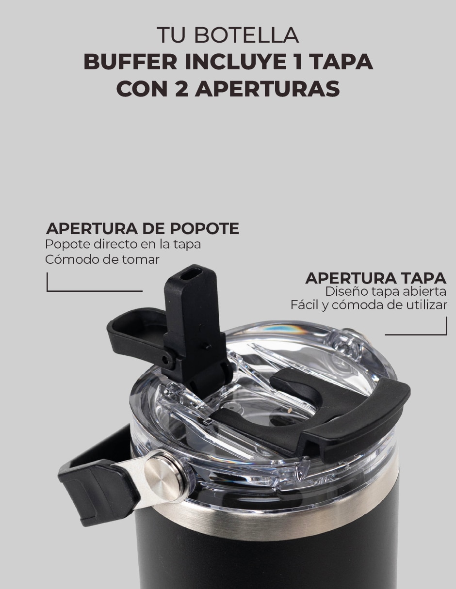 Termo buffer "de" acero inoxidable no aplica "con tapa" rosca 900 ml