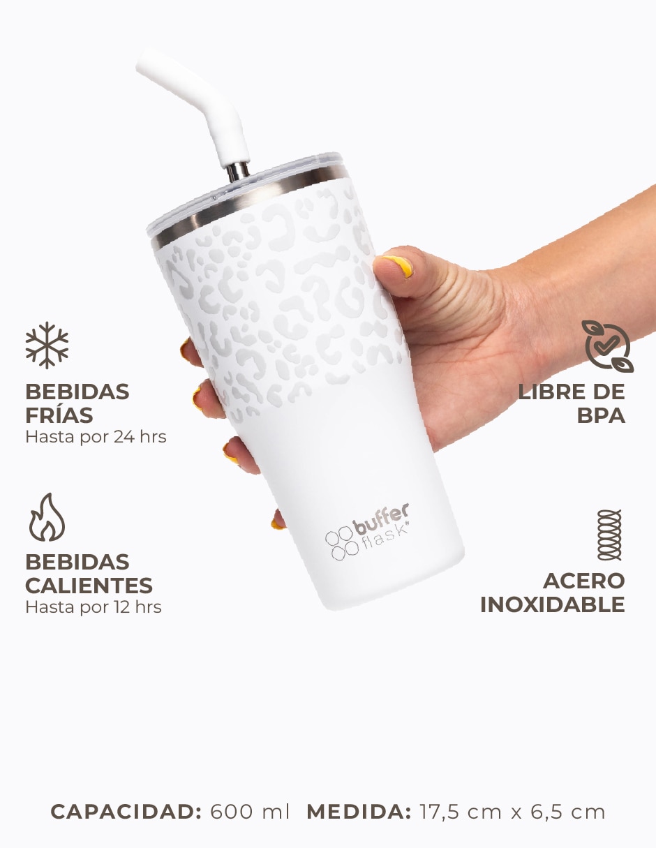 Termo Buffer de acero inoxidable con tapa rosca 600 ml 3