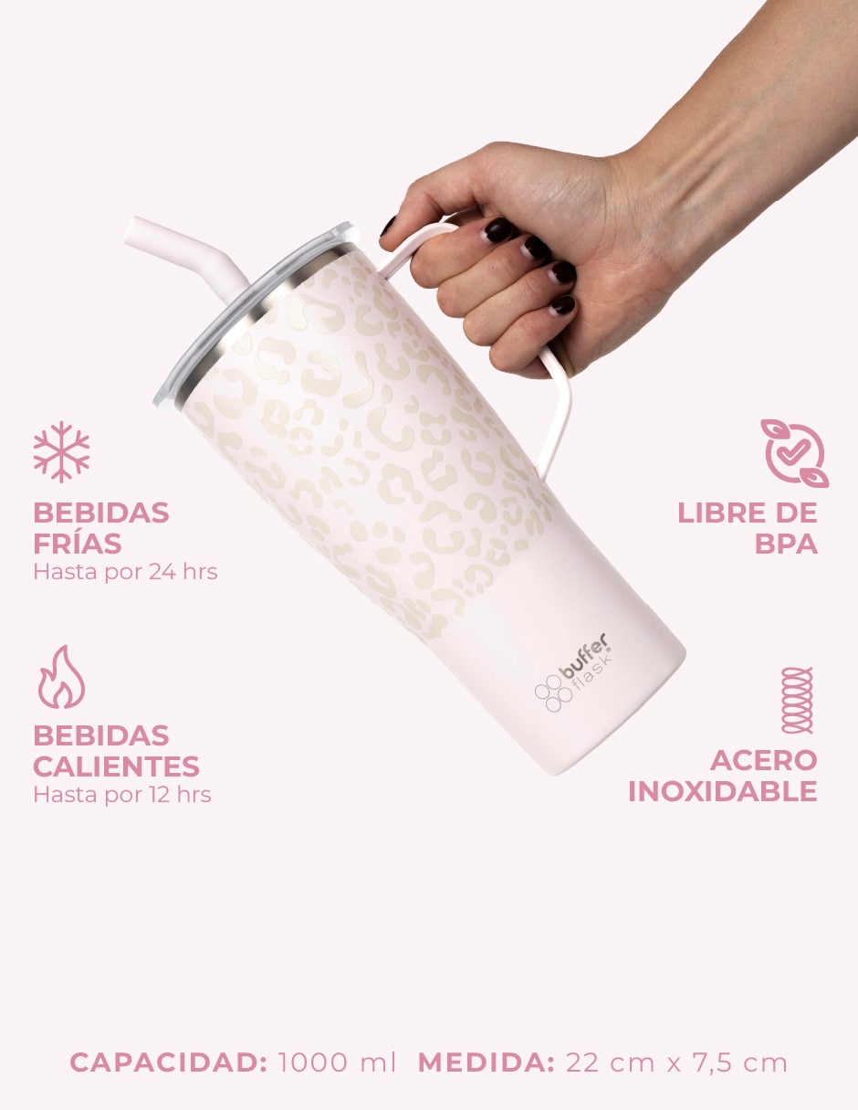 Termo Buffer de acero inoxidable con tapa rosca 1 L 3