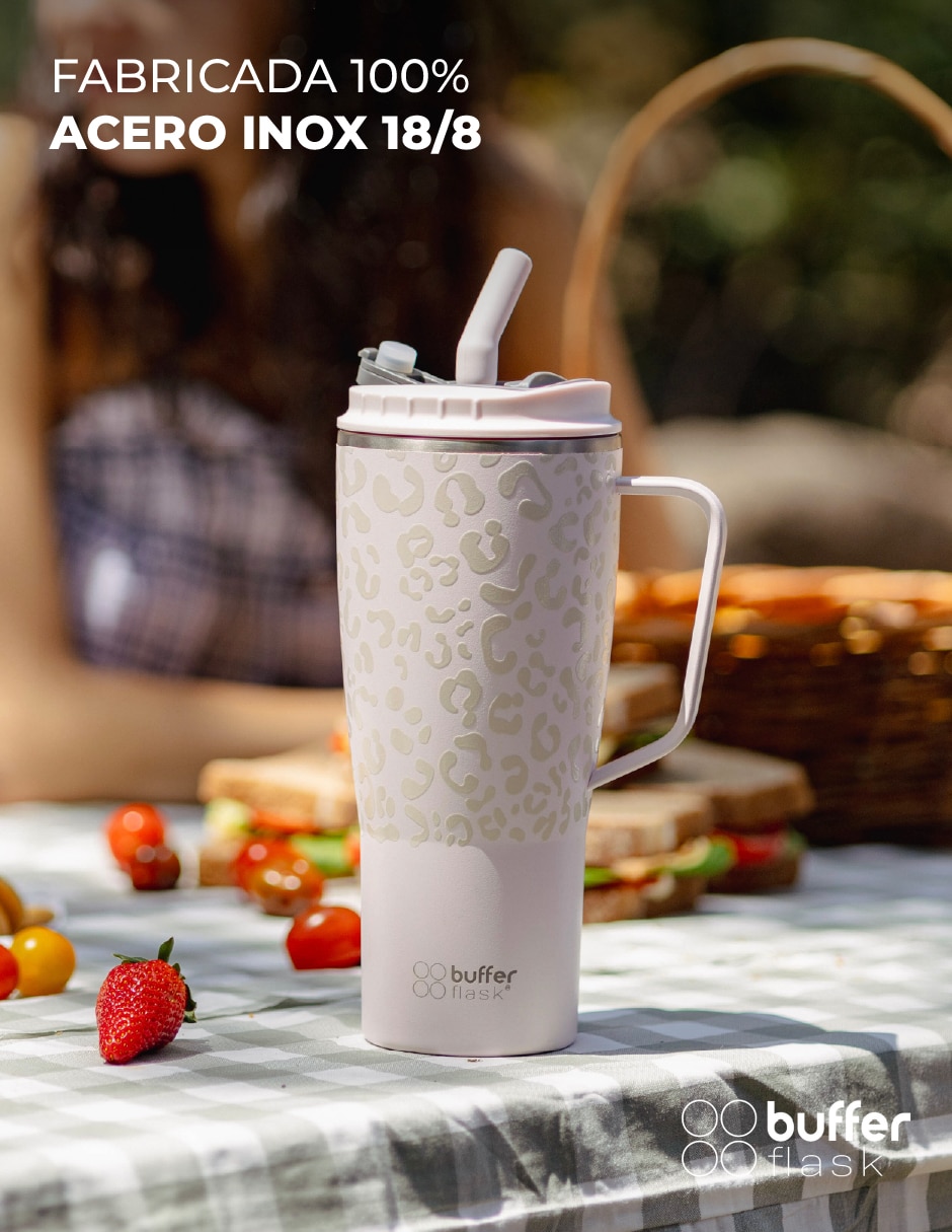 Termo Buffer de acero inoxidable con tapa rosca 1 L 4