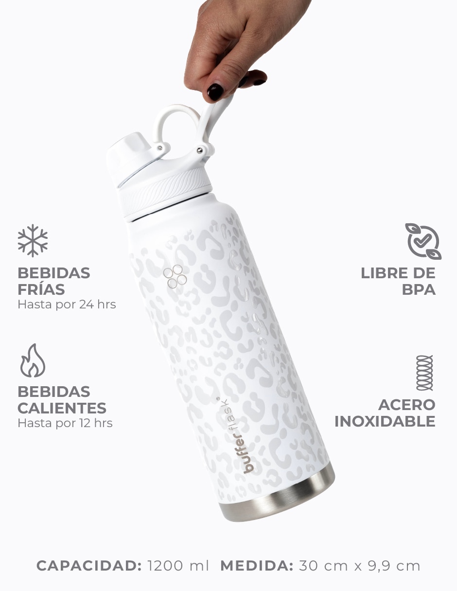 Termo de acero inoxidable Flask con tapa rosca 1.2 L 8