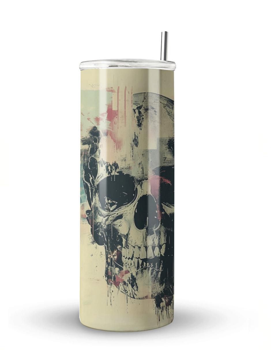 Termo de acero inoxidable Calavera con tapa a presión 600 ml