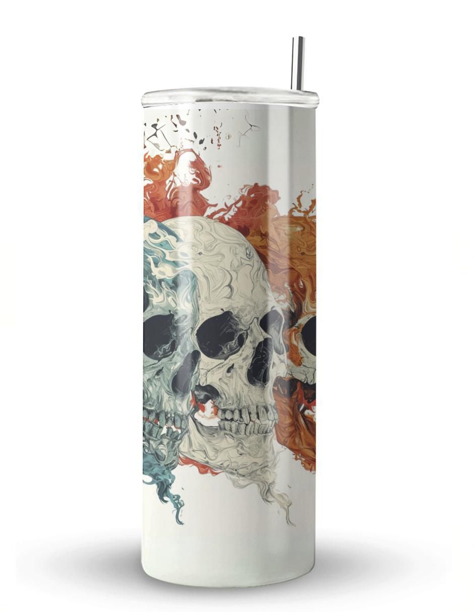 Termo de acero inoxidable Calavera con tapa a presión 600 ml Termo de acero inoxidable Calavera con tapa a presión 600 ml