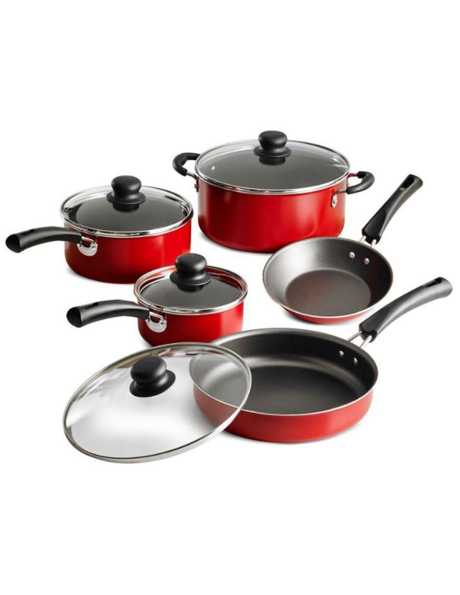 Batería de cocina Simple Cooking de aluminio antiadherente convencional 9 piezas