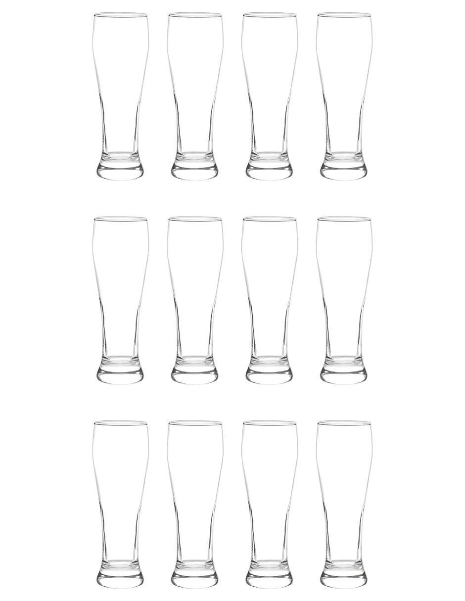Set vasos cerveceros de vidrio con 12 piezas Set vasos cerveceros de vidrio con 12 piezas