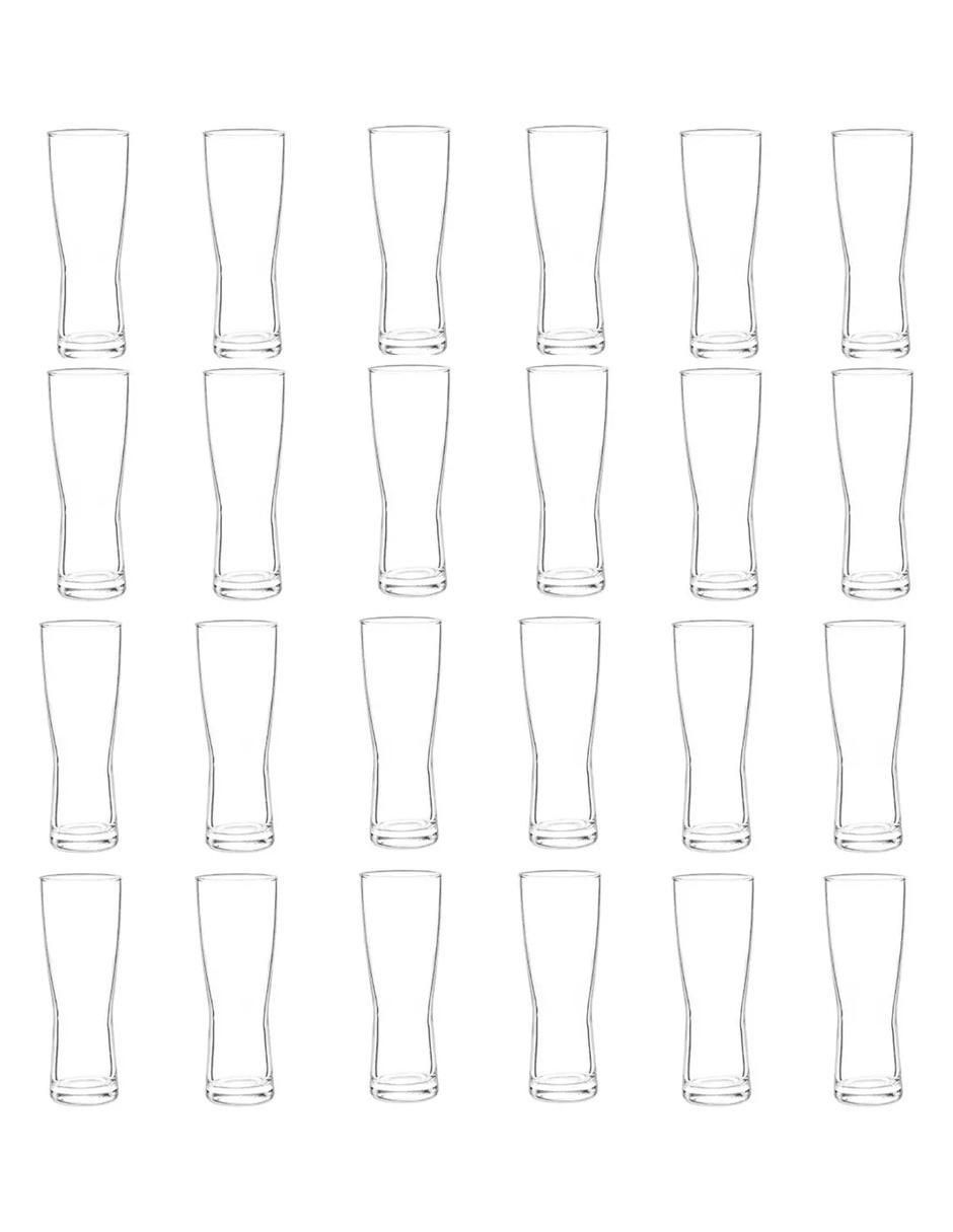Set vasos cerveceros de vidrio con 24 piezas
