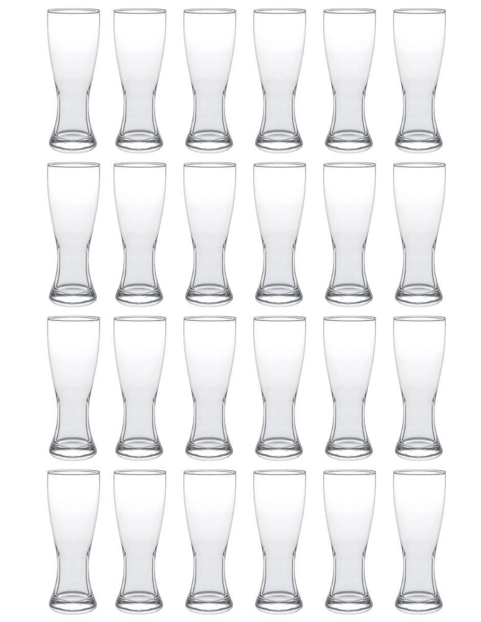 Set vasos cerveceros de vidrio con 24 piezas