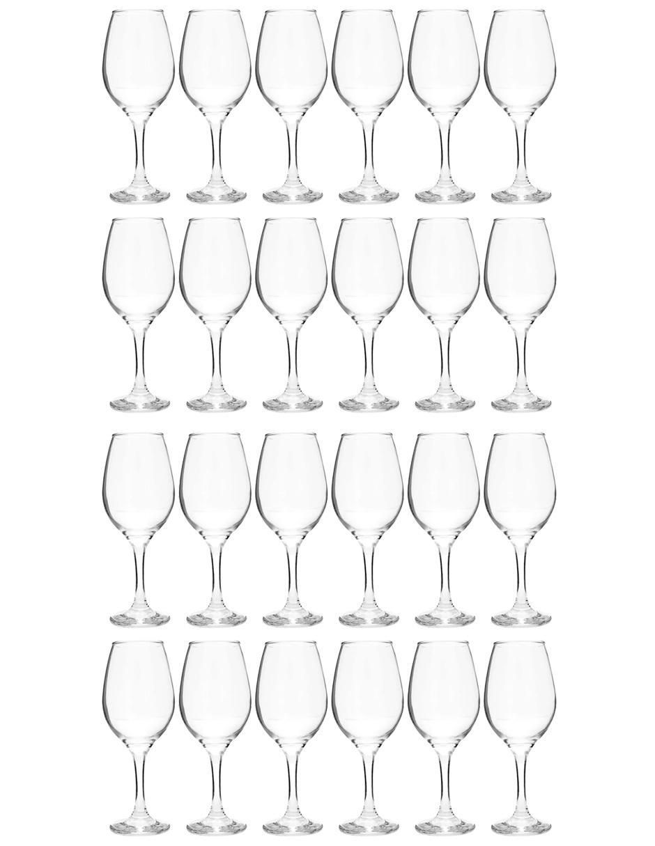 Set de copas para vino de vidrio