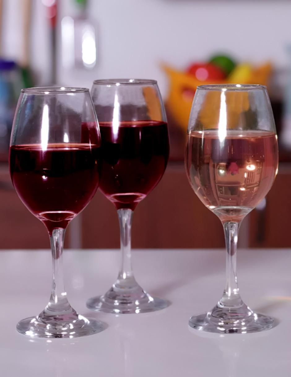 Set de copas para vino de vidrio 3