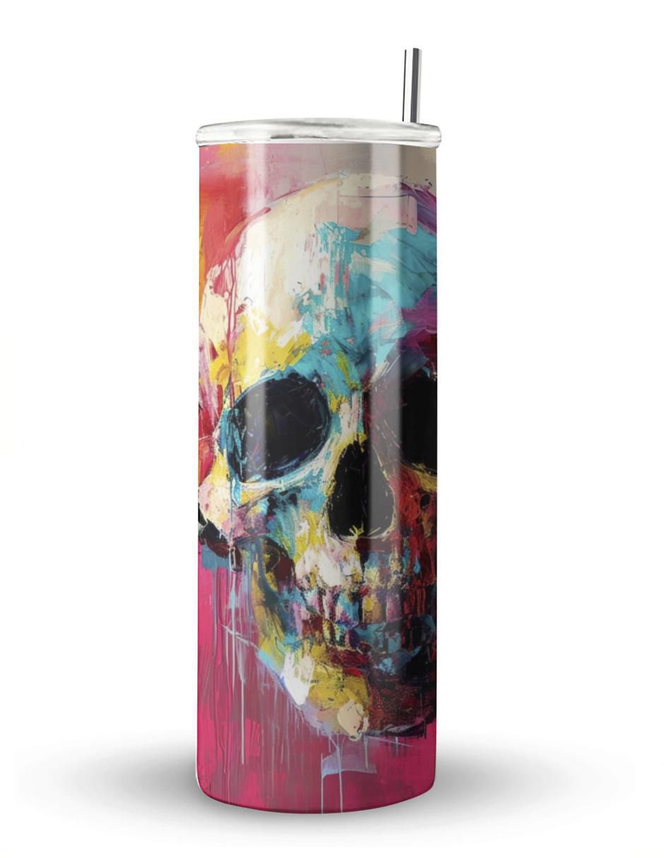 Termo de acero inoxidable Calavera con tapa a presión 600 ml Termo de acero inoxidable Calavera con tapa a presión 600 ml