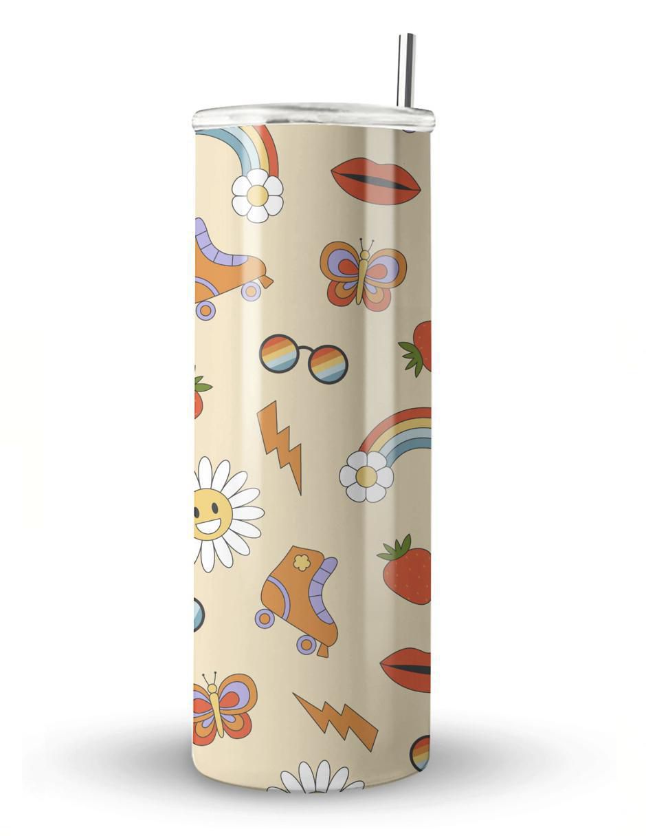 Termo de acero inoxidable Smile con tapa a presión 600 ml