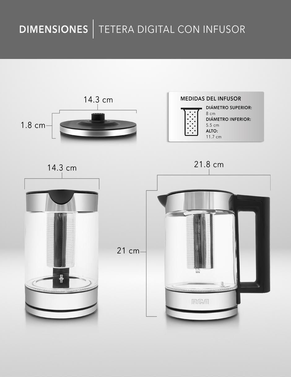 Tetera infusora de acero inoxidable 9