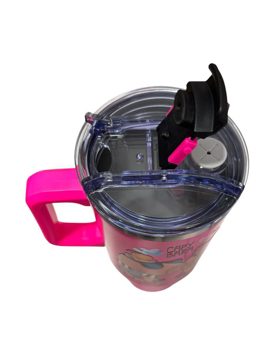 Termo de acero inoxidable Capybara Edition con tapa push pull 1.2 L 2