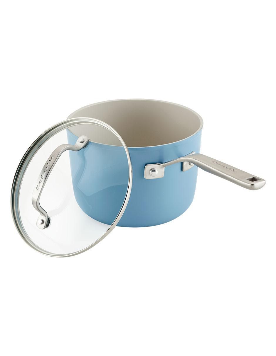 Batería de cocina de aluminio anodizado antiadherente sin PFOA 10 piezas 5
