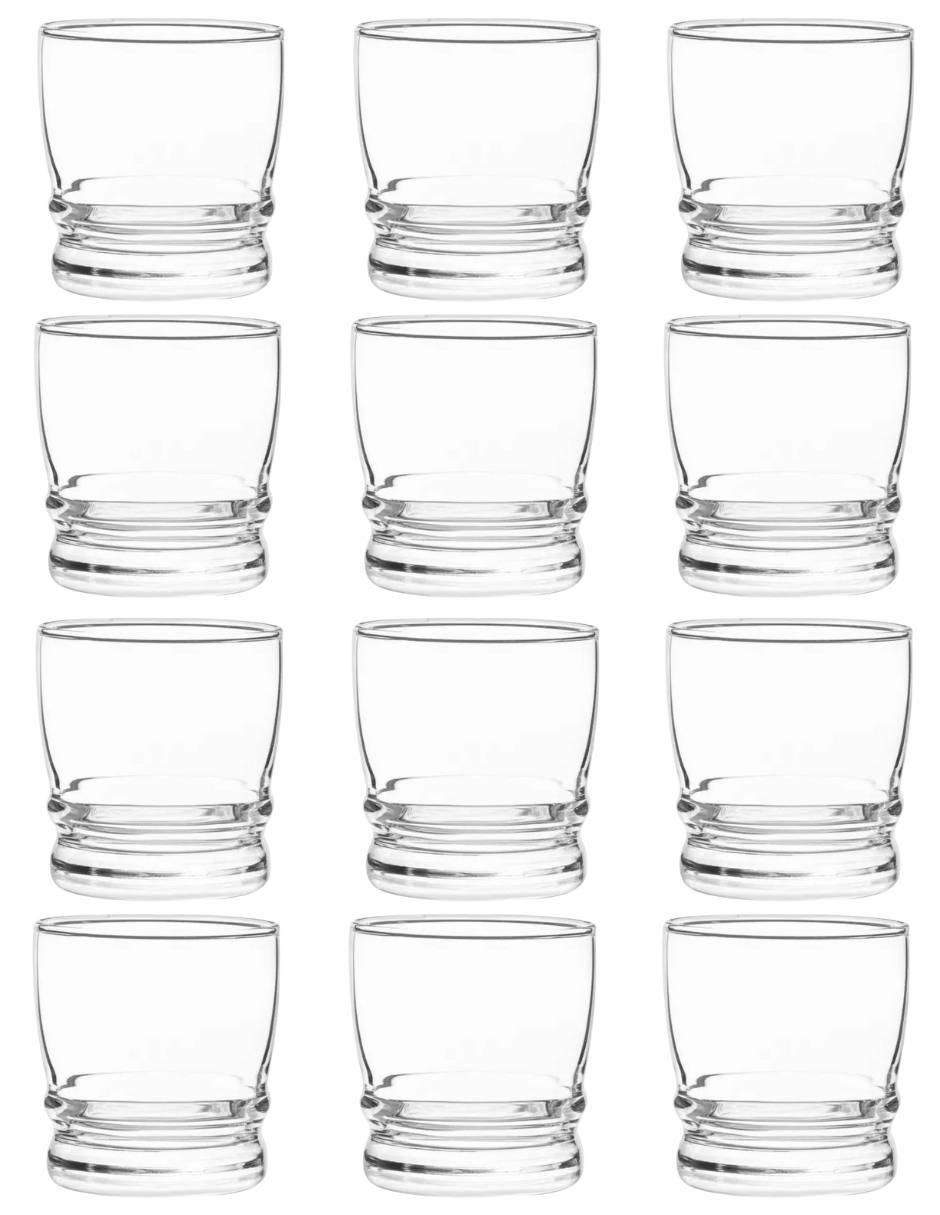 Set vasos Madeiras de vidrio con 12 piezas
