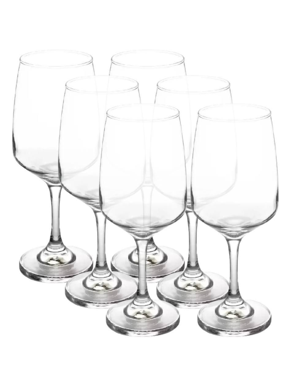 Set de copas para vino Trentino de vidrio