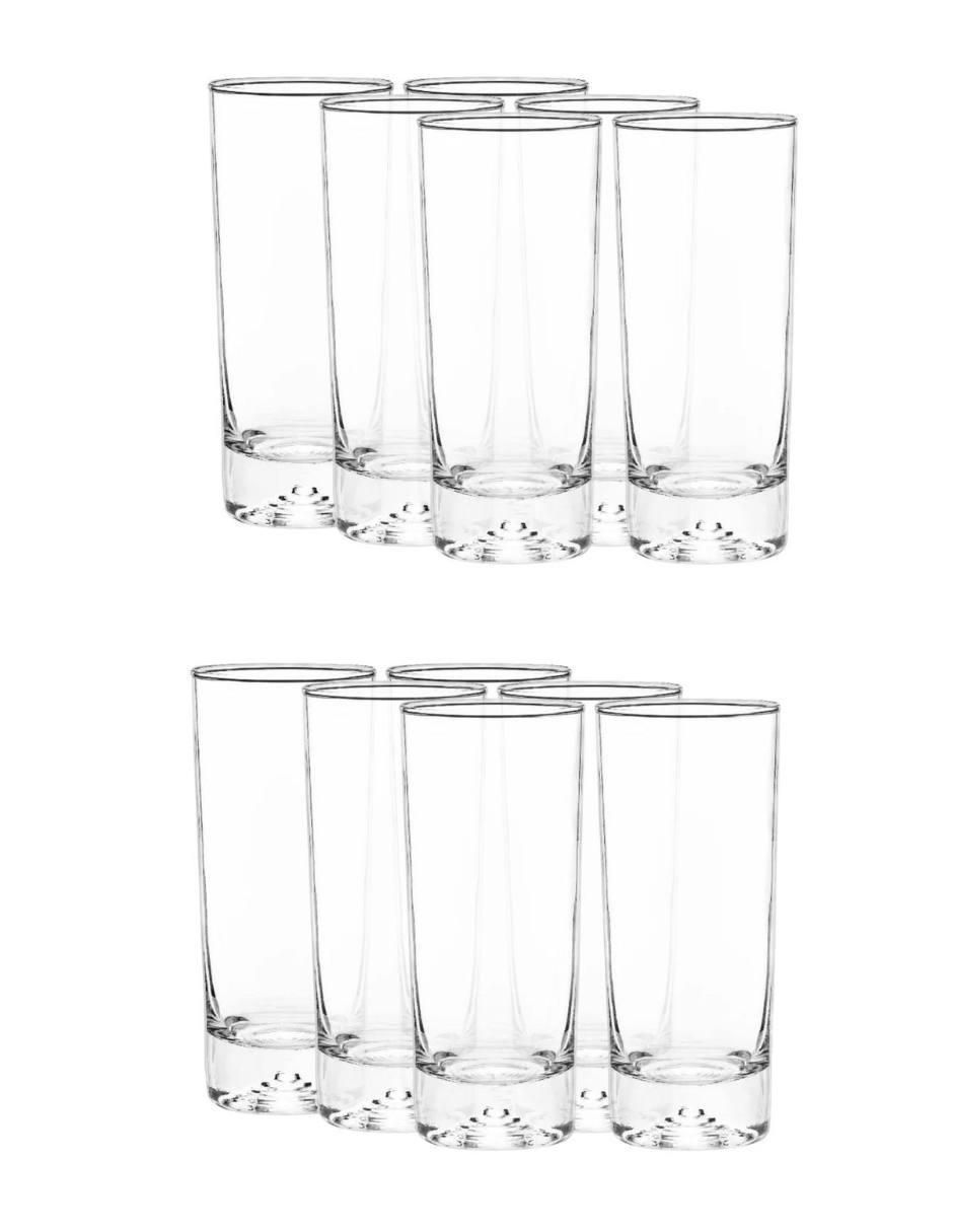 Set vasos Malaga de vidrio con 12 piezas