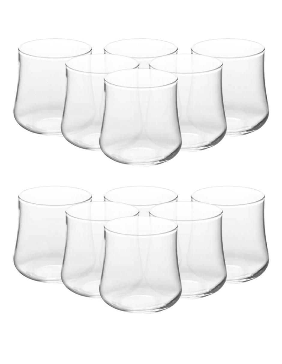 Set vasos Bolonia de vidrio con 12 piezas