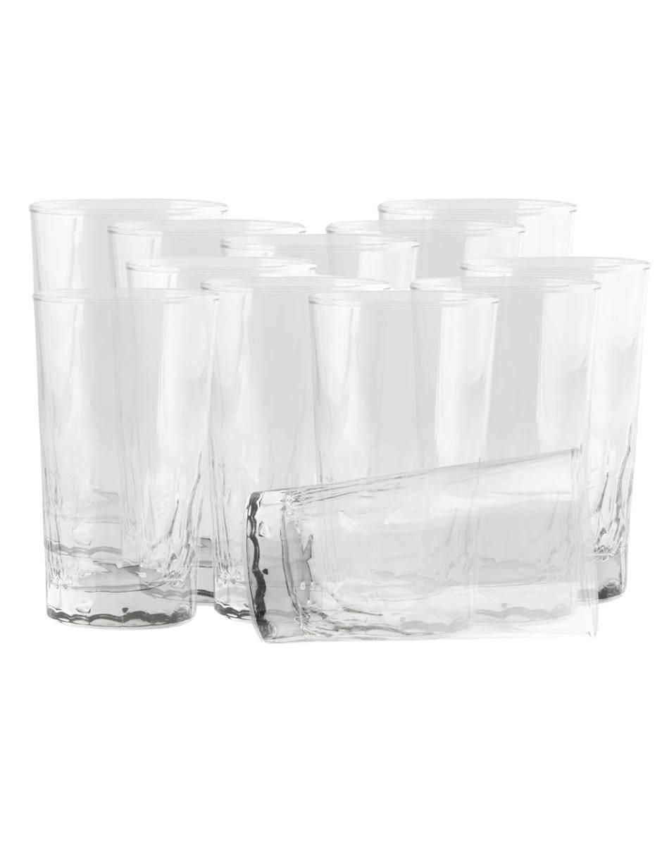 Set vasos Tierra de vidrio con 12 piezas