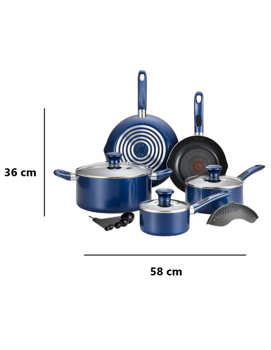 Batería de cocina de acero inoxidable antiadherente titanio 14 piezas 6