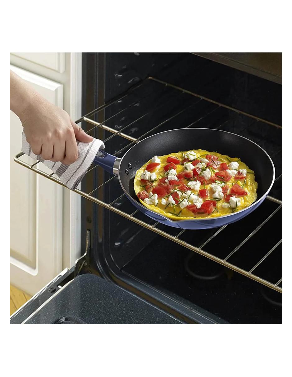 Batería de cocina de acero inoxidable antiadherente titanio 14 piezas 4