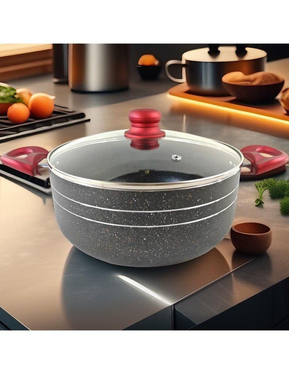 Batería de cocina de aluminio antiadherente minerales naturales 12 piezas 6