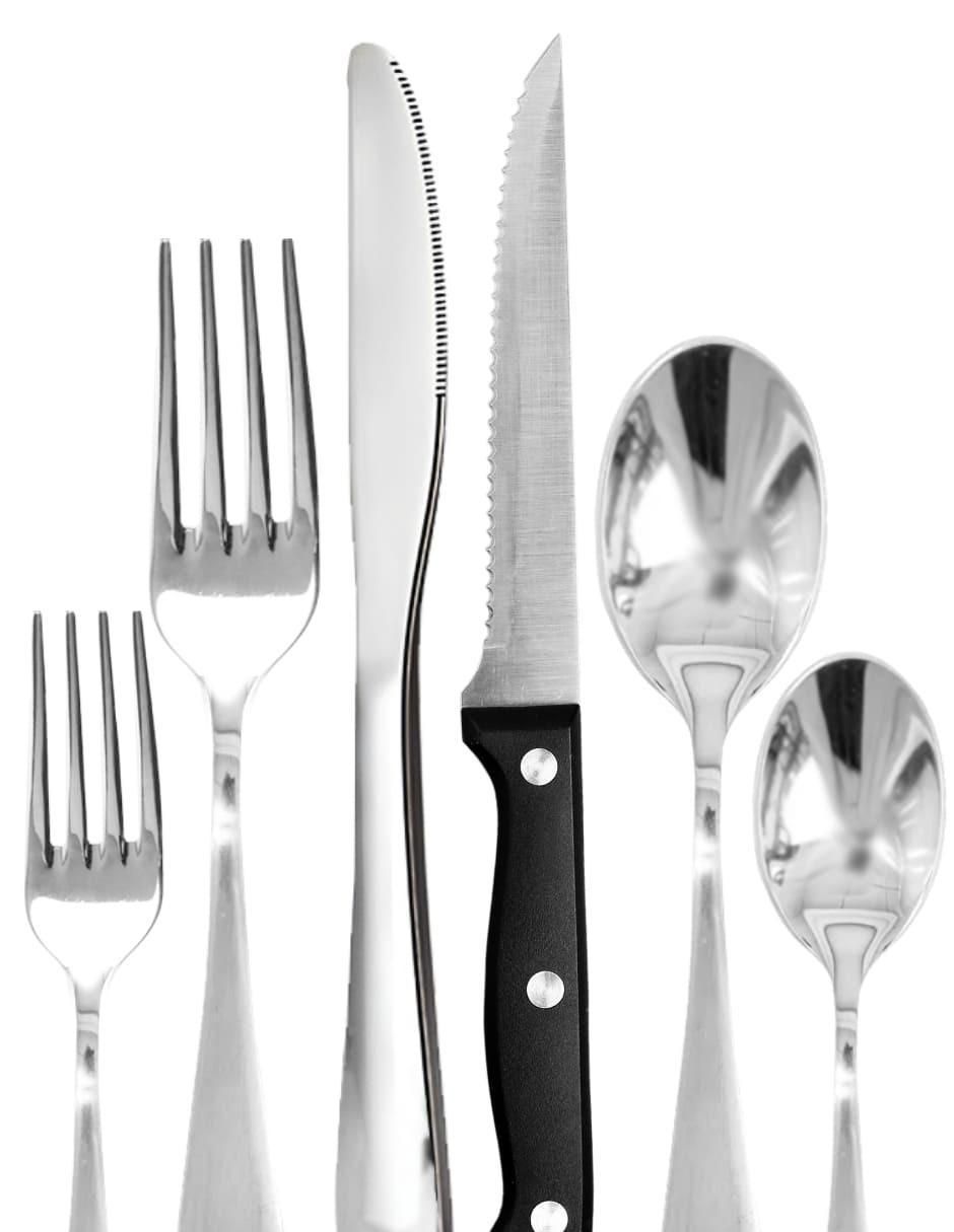 Set cubiertos de acero inoxidable 48 piezas 2