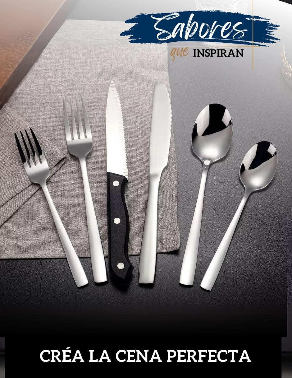 Set cubiertos de acero inoxidable 48 piezas 9