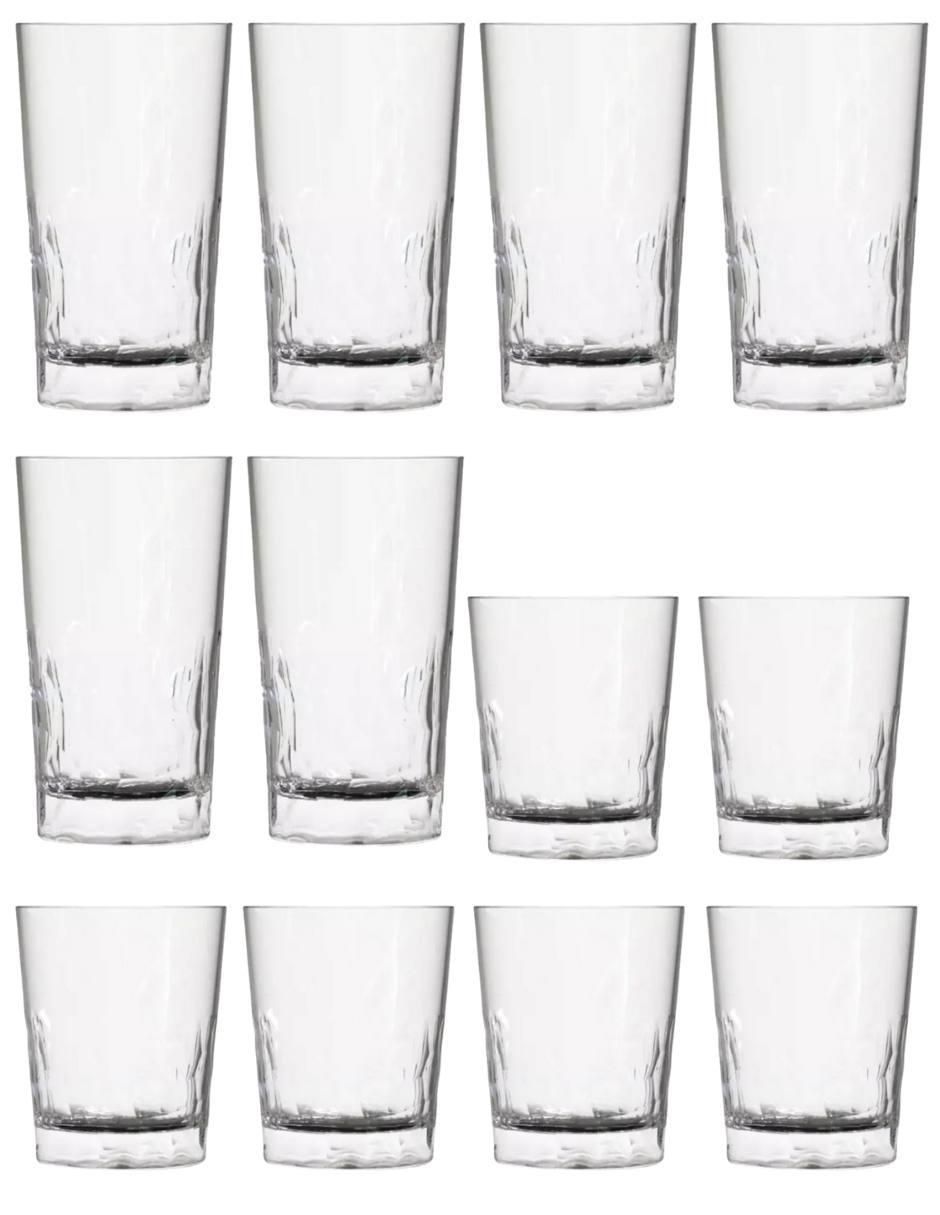 Set vasos Tierra de vidrio con 12 piezas