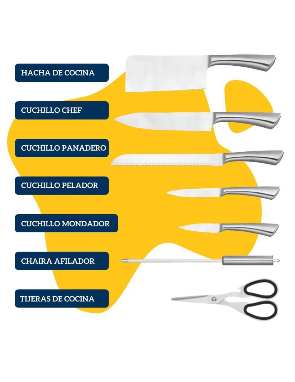 Set de cuchillos utilitario  8 piezas 10