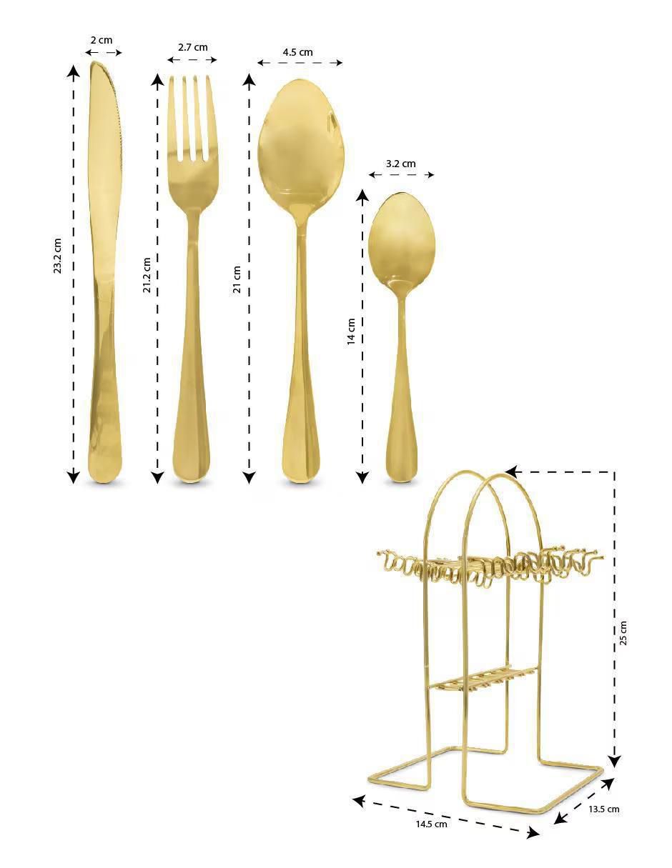Set cubiertos de acero inoxidable 24 piezas 3