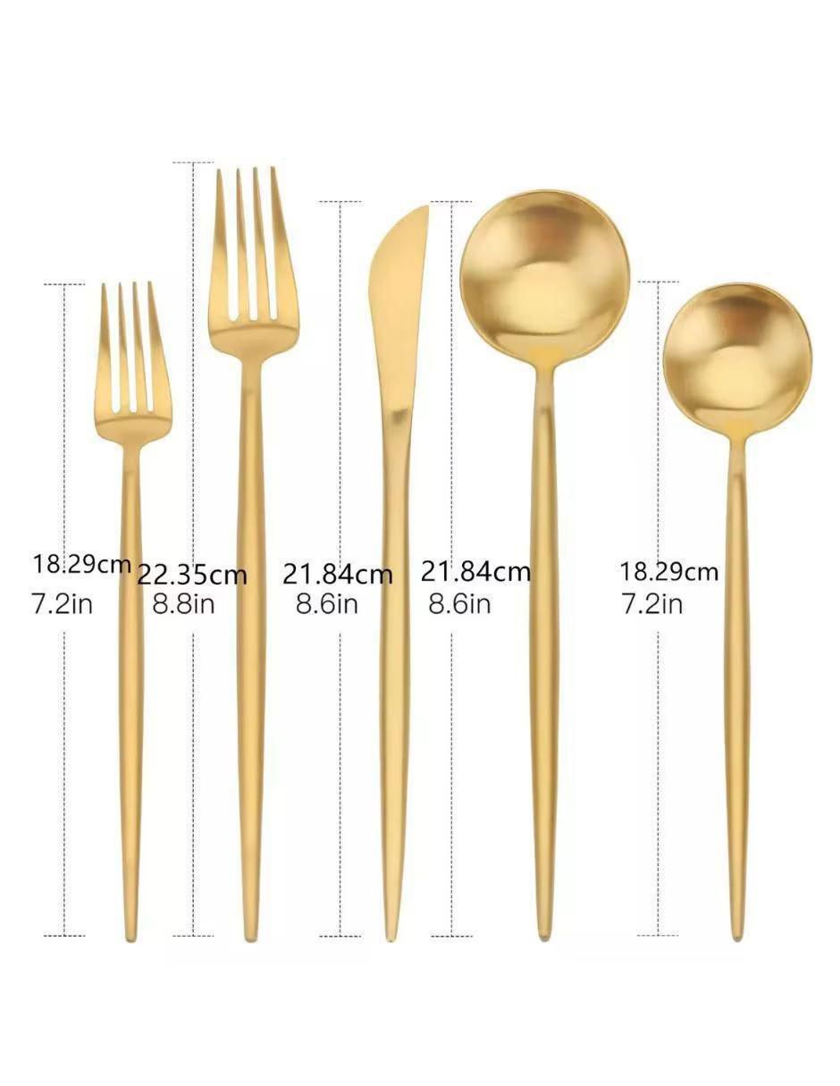Set cubiertos de acero inoxidable 40 piezas 3