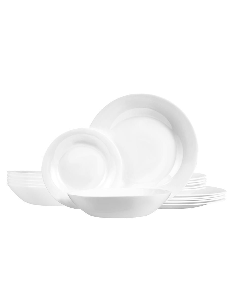 Vajilla cerrada Opal de porcelana para 6 personas