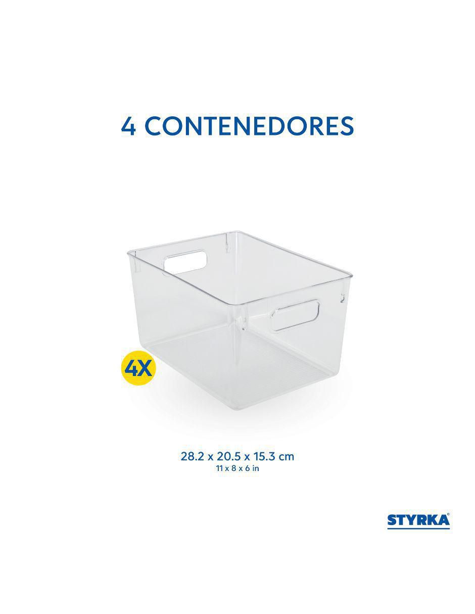 Set contenedores Basics de plástico 4 piezas 2