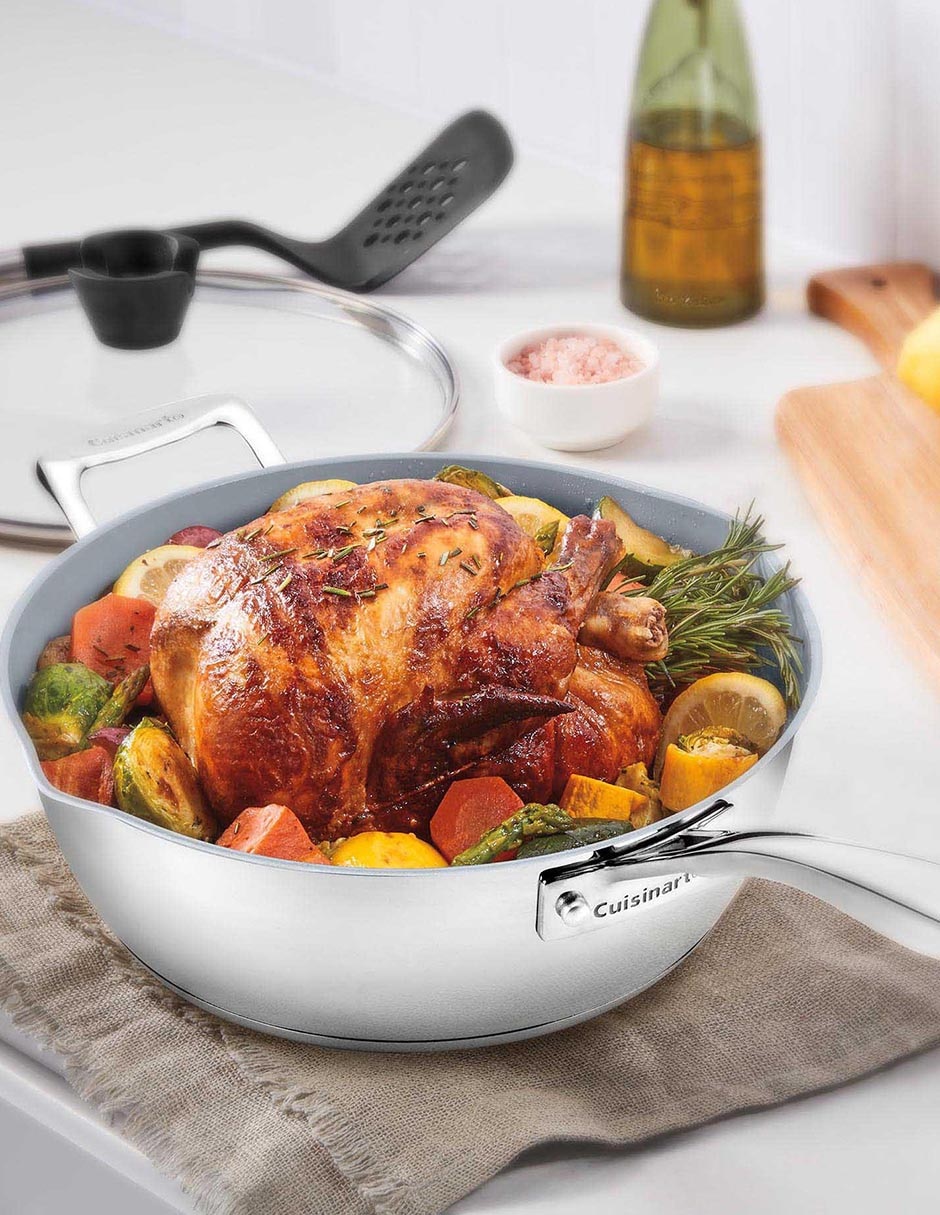 Sartén wok Cuisinart Advantage de acero inoxidable 3