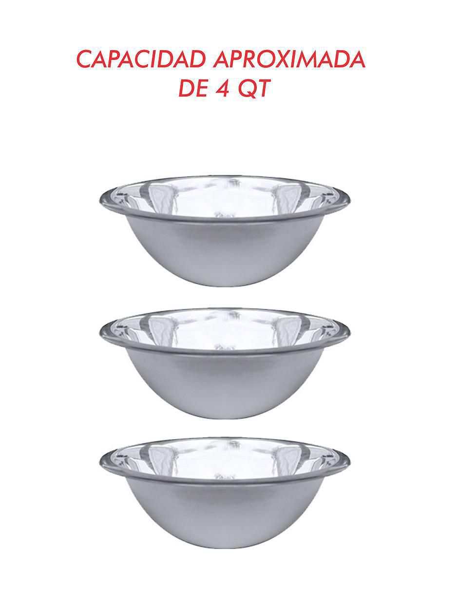 Set tazón de acero inoxidable 5