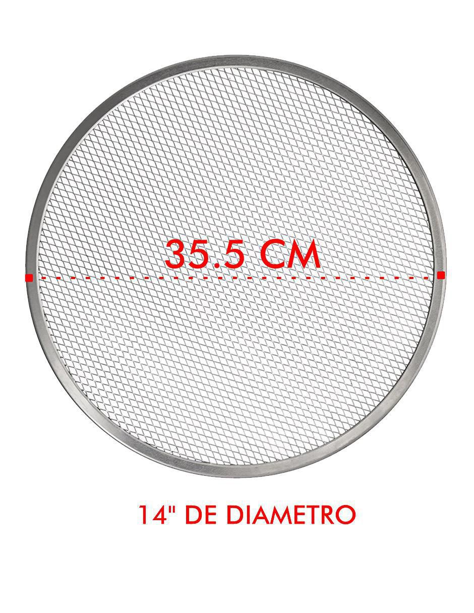 Charola para pizza de acero inoxidable