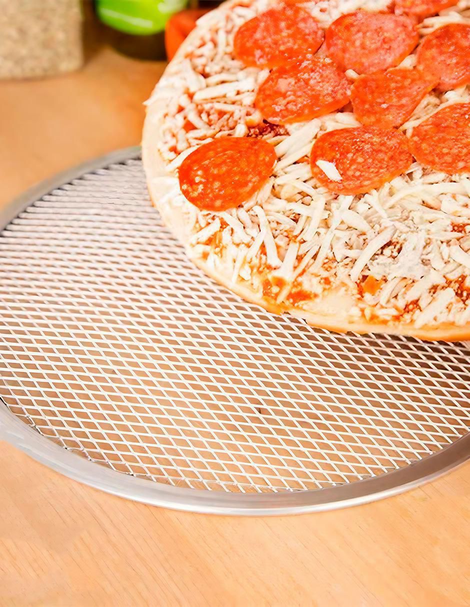 Charola para pizza de acero inoxidable 6